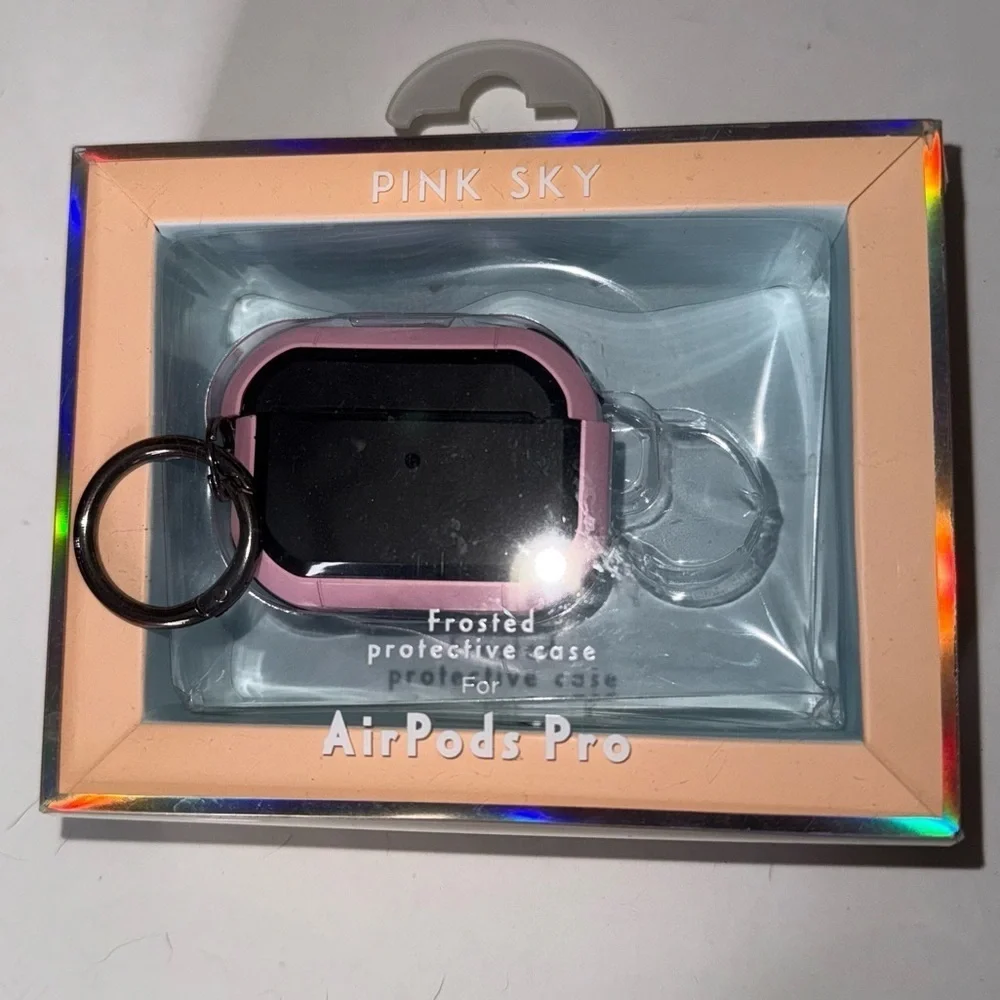 Frosted Protective Case for AirPods Pro Pink and Black